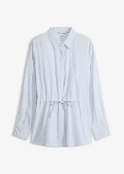 New Blusa de popelín con pliegues Mujer Camisas Y Blusas