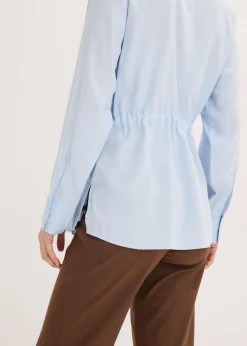 New Blusa de popelín con pliegues Mujer Camisas Y Blusas