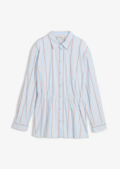 Best Blusa de popelín de algodón elástico Mujer Camisas Y Blusas
