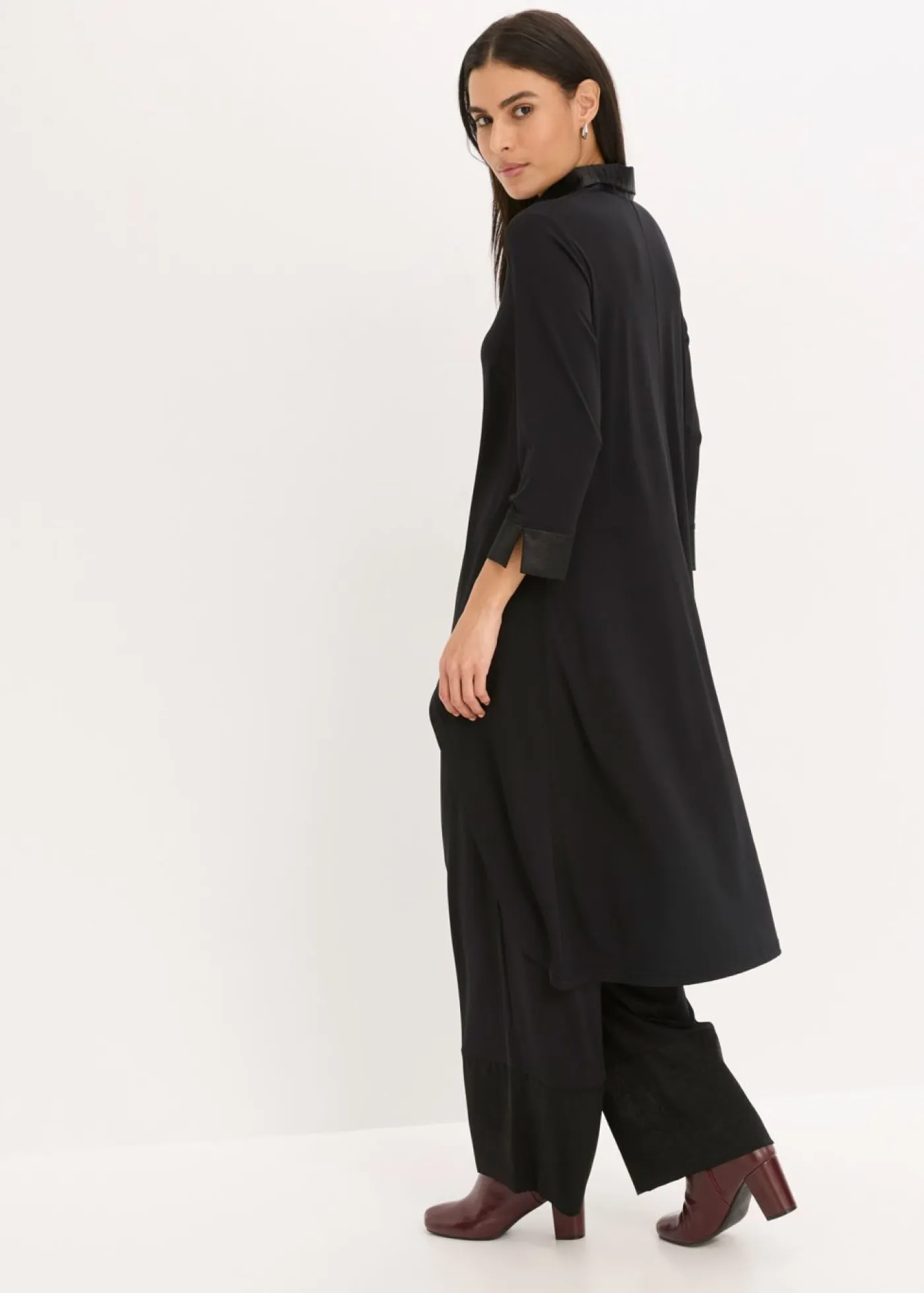 Outlet Blusa de punto con ribetes de satén Mujer Camisas Y Blusas