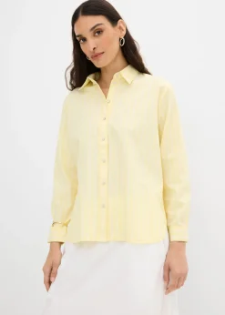 New Blusa de rayas de algodón orgánico puro Mujer Esenciales|Camisas Y Blusas