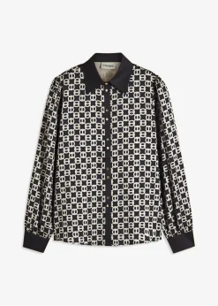 Online Blusa de satén Mujer Camisas Y Blusas|Novedades