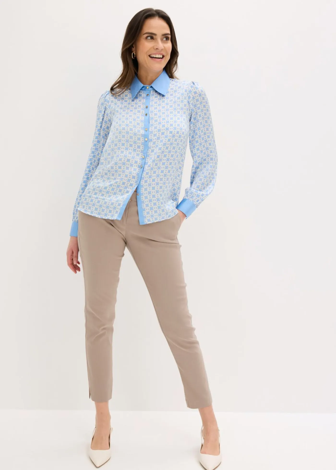 Sale Blusa de satén Mujer Camisas Y Blusas|Novedades