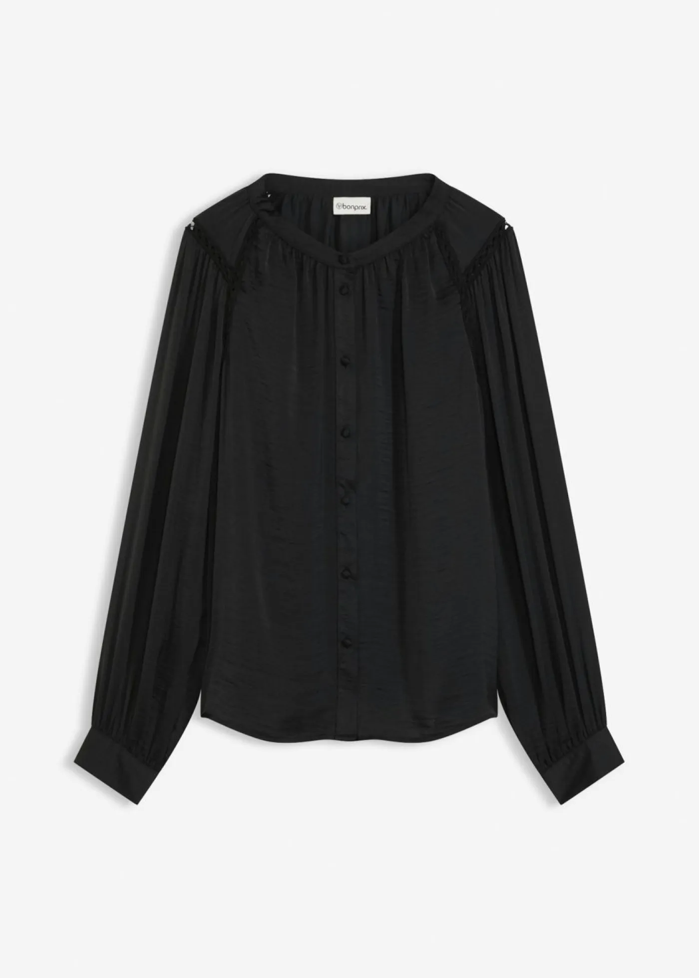 Sale Blusa de satén con cintas de encaje Mujer Camisas Y Blusas