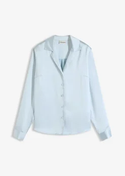 Hot Blusa de satén fino Mujer Camisas Y Blusas