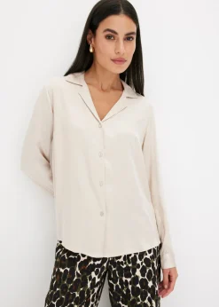Sale Blusa de satén fino Mujer Camisas Y Blusas