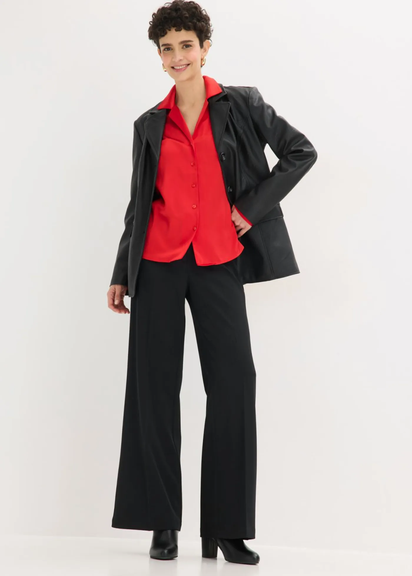 Clearance Blusa de satén fino Mujer Camisas Y Blusas