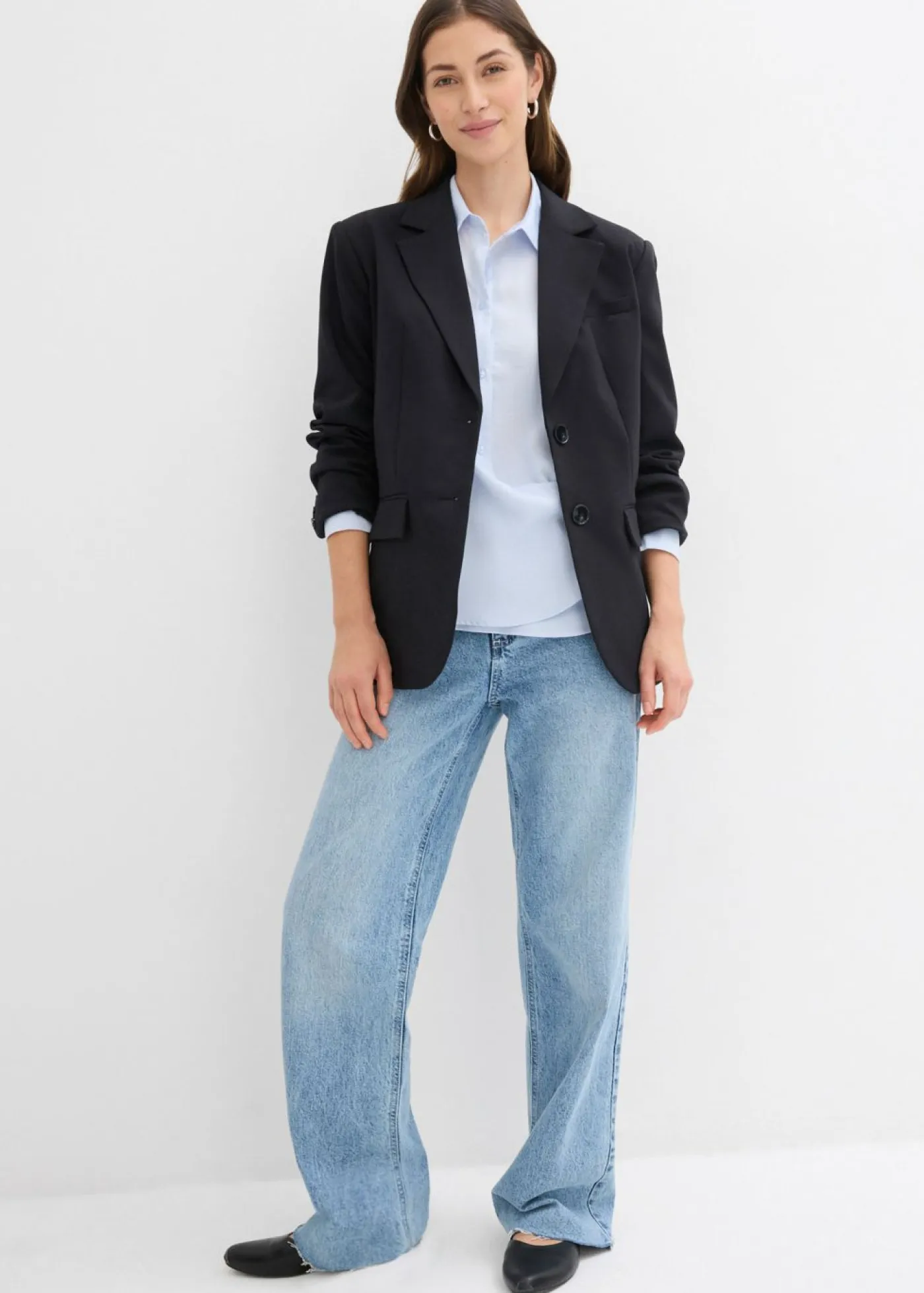 Sale Blusa de satén fluido Mujer Esenciales|Camisas Y Blusas