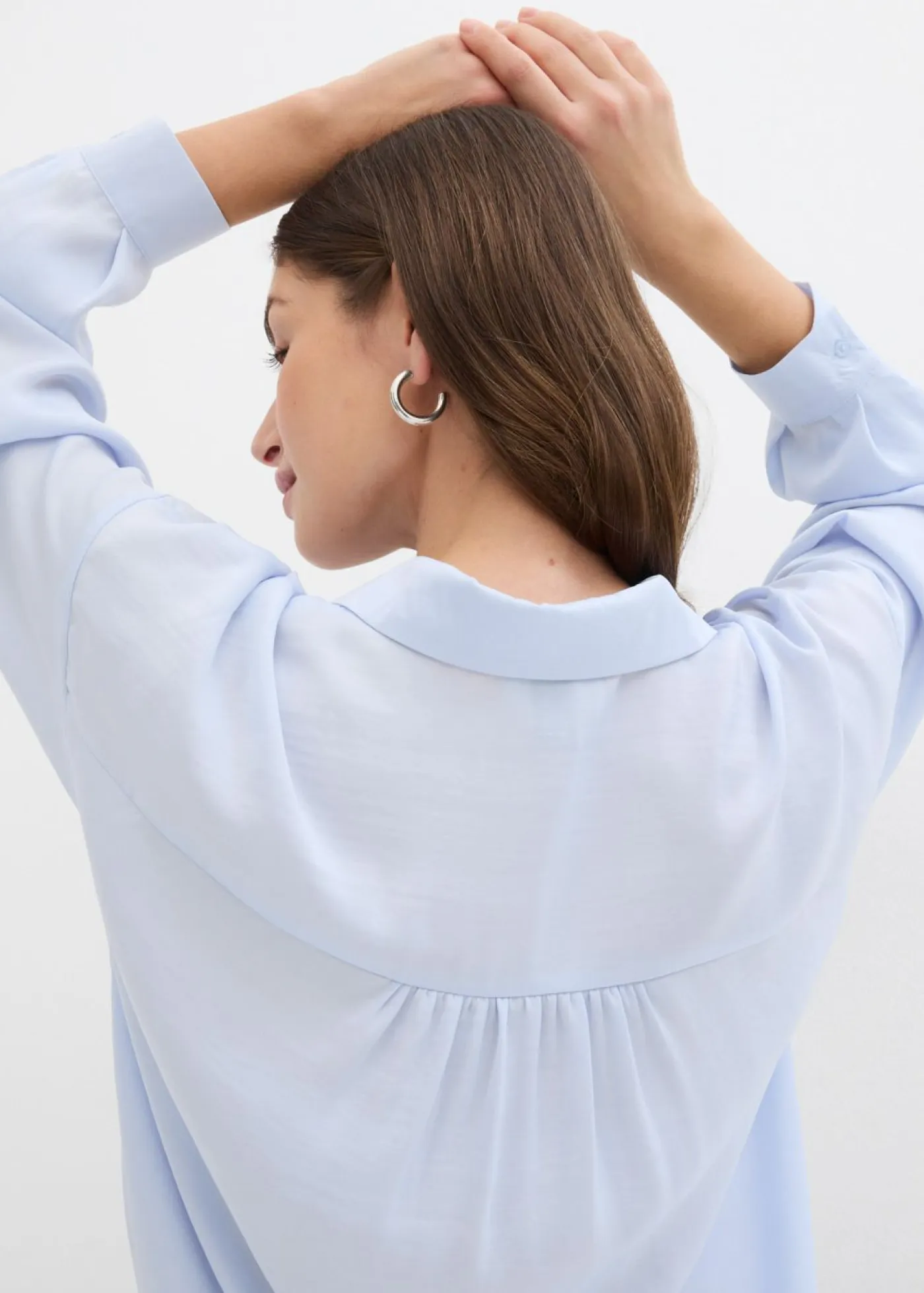 Sale Blusa de satén fluido Mujer Esenciales|Camisas Y Blusas