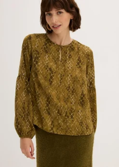 Sale Blusa de satén fluido Mujer Camisas Y Blusas