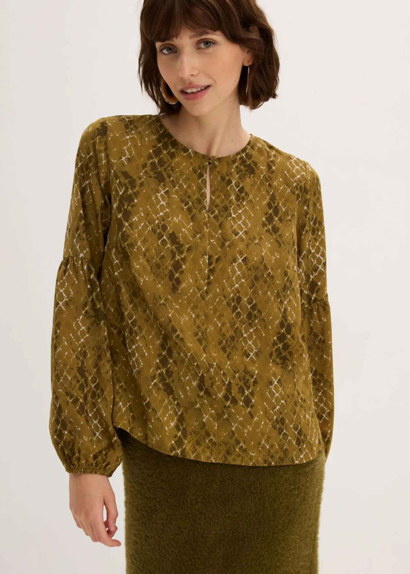 Sale Blusa de satén fluido Mujer Camisas Y Blusas