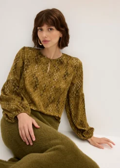 Sale Blusa de satén fluido Mujer Camisas Y Blusas
