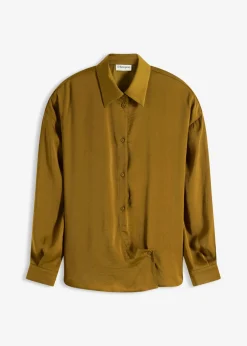 Online Blusa de satén fluido Mujer Esenciales|Camisas Y Blusas