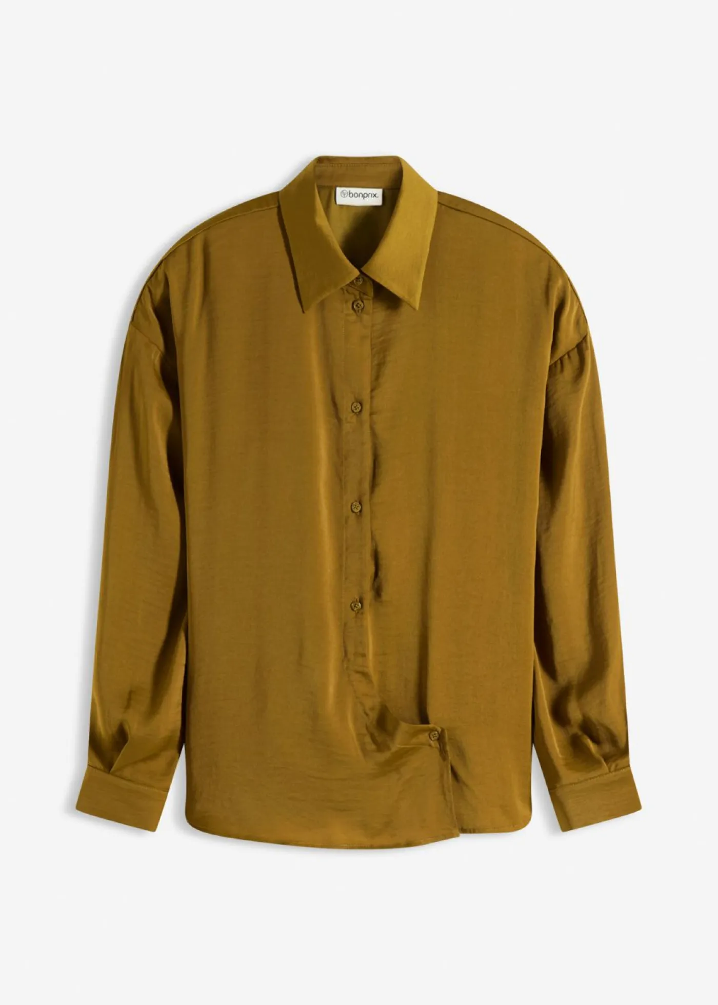 Online Blusa de satén fluido Mujer Esenciales|Camisas Y Blusas