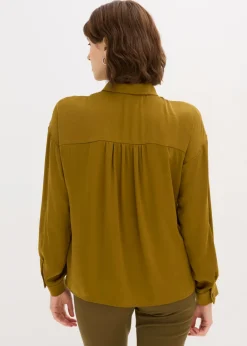 Online Blusa de satén fluido Mujer Esenciales|Camisas Y Blusas