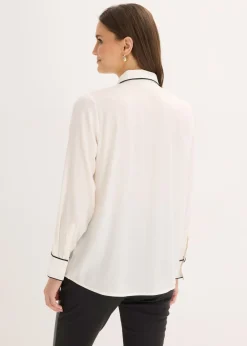 Best Blusa de satén fluido Mujer Camisas Y Blusas