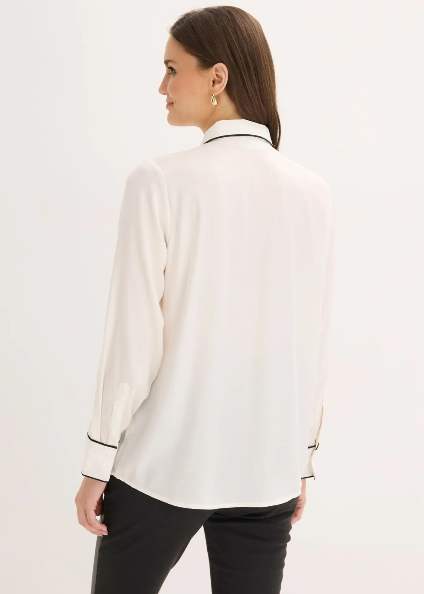 Best Blusa de satén fluido Mujer Camisas Y Blusas