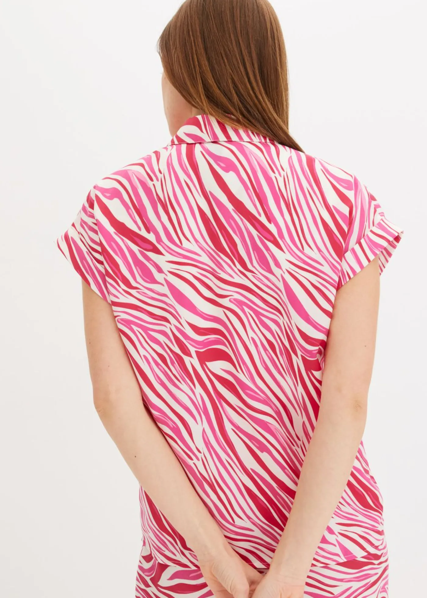 Best Blusa de satén fluido Mujer Conjuntos De Ropa|Camisas Y Blusas
