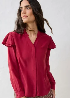 Hot Blusa de seda Mujer Camisas Y Blusas