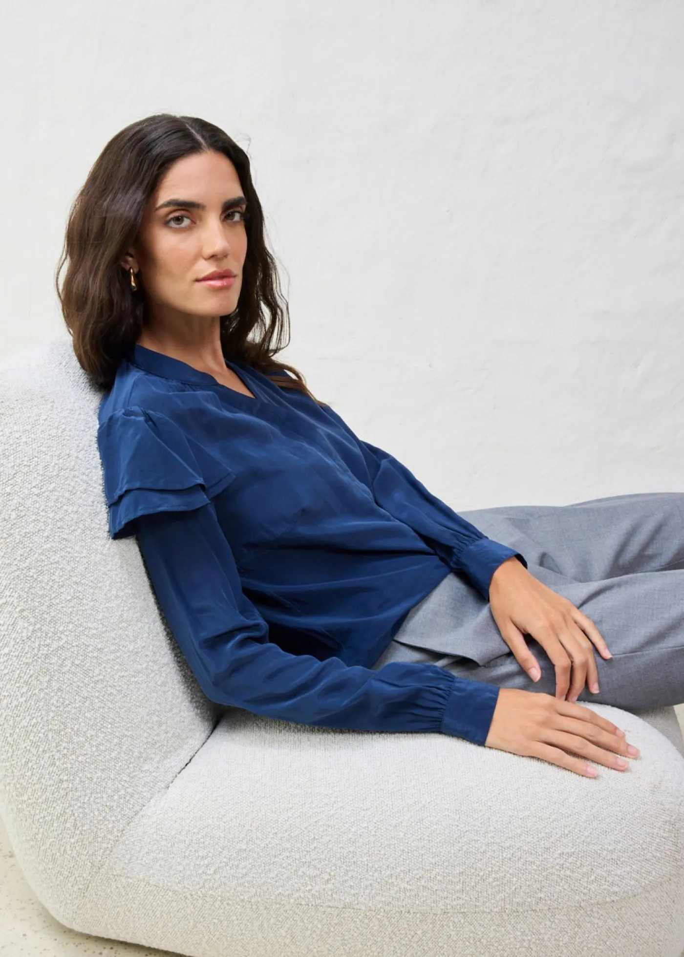 Outlet Blusa de seda Mujer Camisas Y Blusas