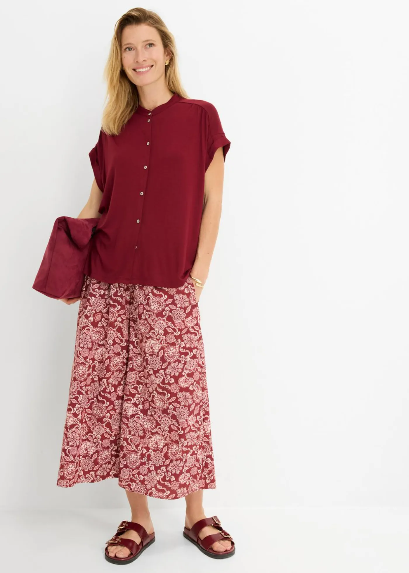 Discount Blusa de suave mezcla de viscosa Mujer Camisetas