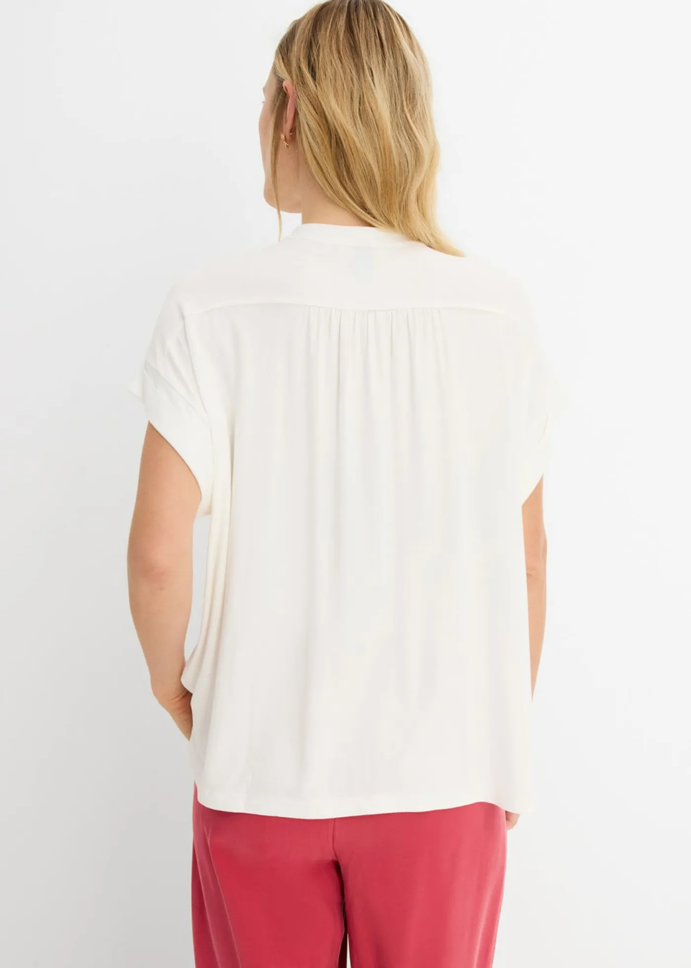 Outlet Blusa de suave mezcla de viscosa Mujer Camisetas