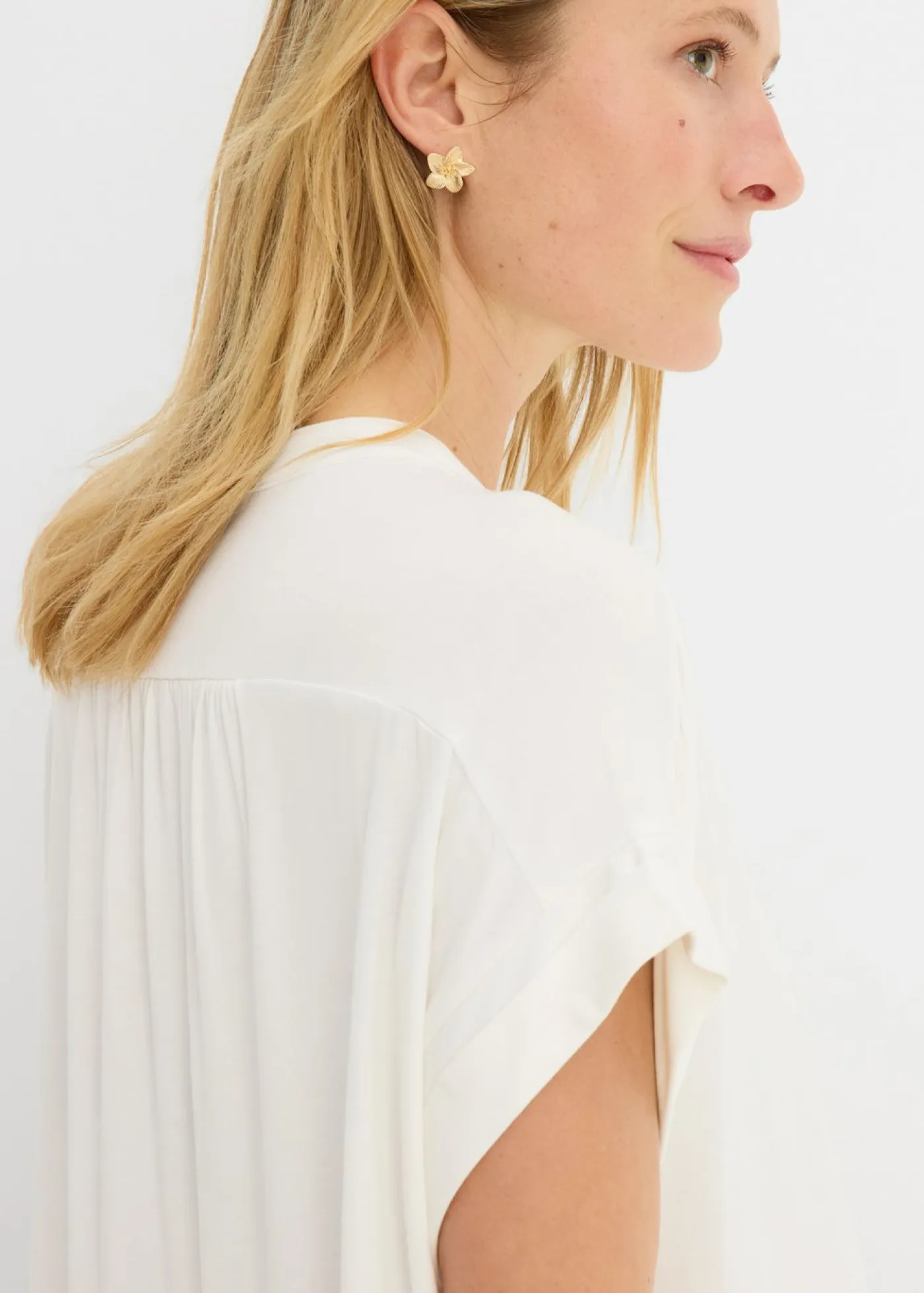 Outlet Blusa de suave mezcla de viscosa Mujer Camisetas