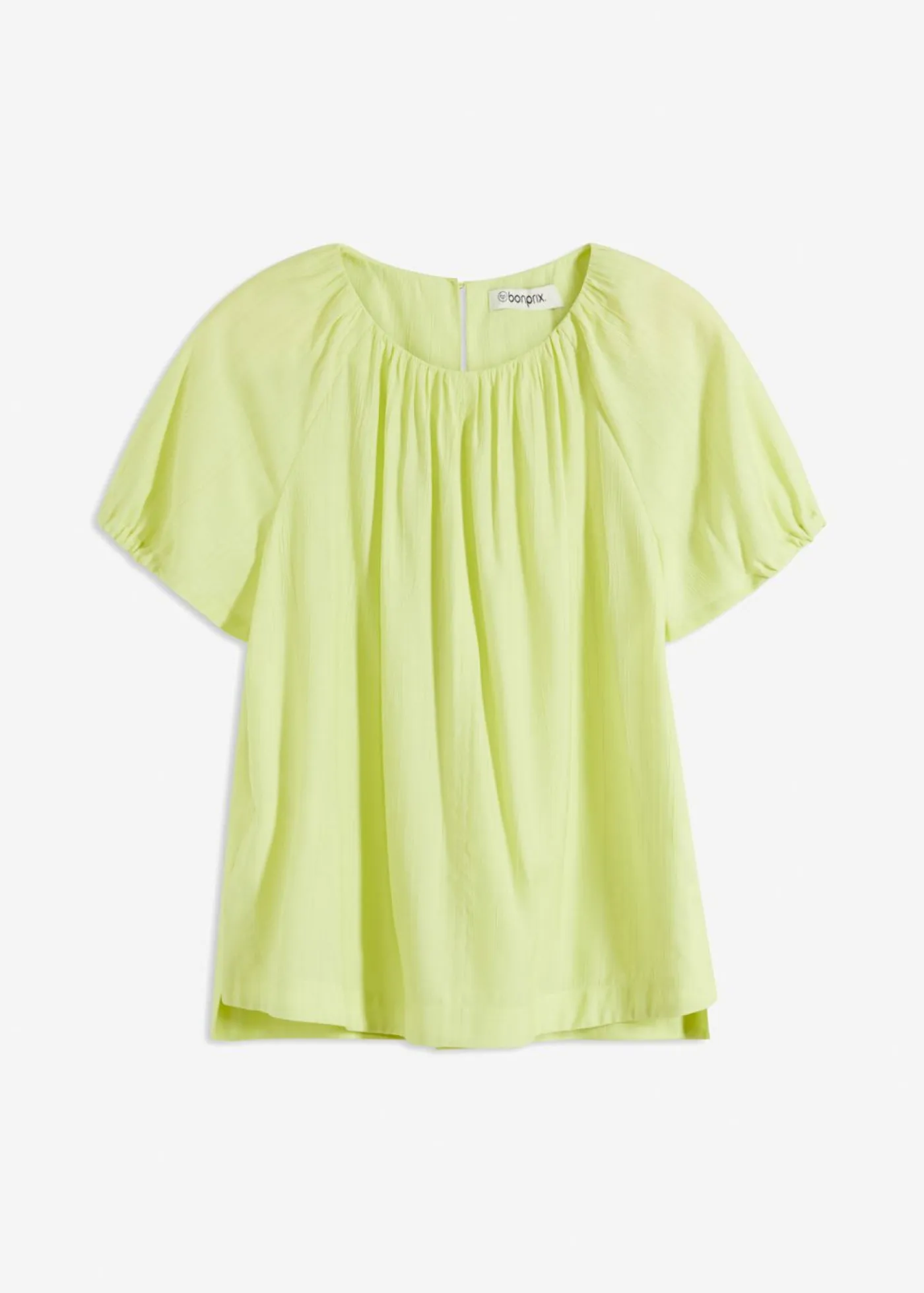Blusa de tejido arrugado estructurado Mujer Camisas Y Blusas|Camisetas