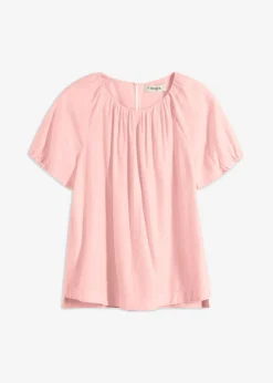 Clearance Blusa de tejido arrugado estructurado Mujer Camisas Y Blusas|Camisetas