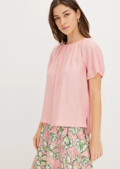 Clearance Blusa de tejido arrugado estructurado Mujer Camisas Y Blusas|Camisetas