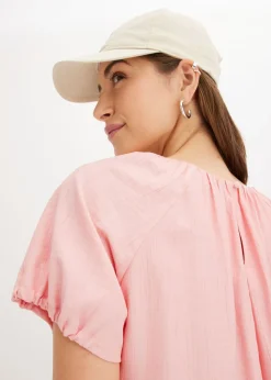 Clearance Blusa de tejido arrugado estructurado Mujer Camisas Y Blusas|Camisetas