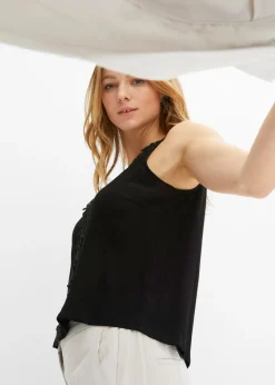 Online Blusa de tejido arrugado estructurado Mujer Camisas Y Blusas|Camisetas