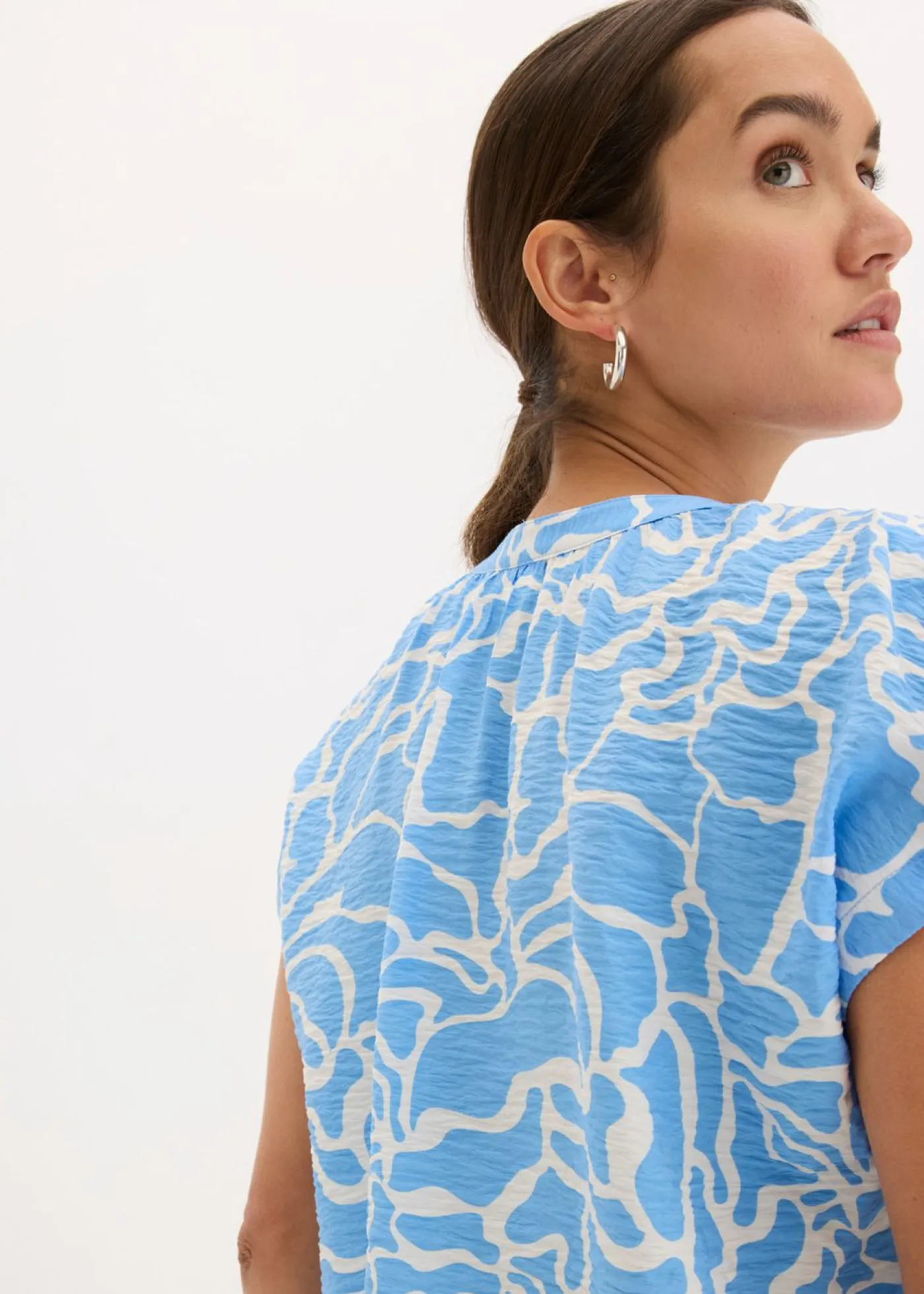 Sale Blusa de túnica estampada Mujer Camisas Y Blusas|Novedades