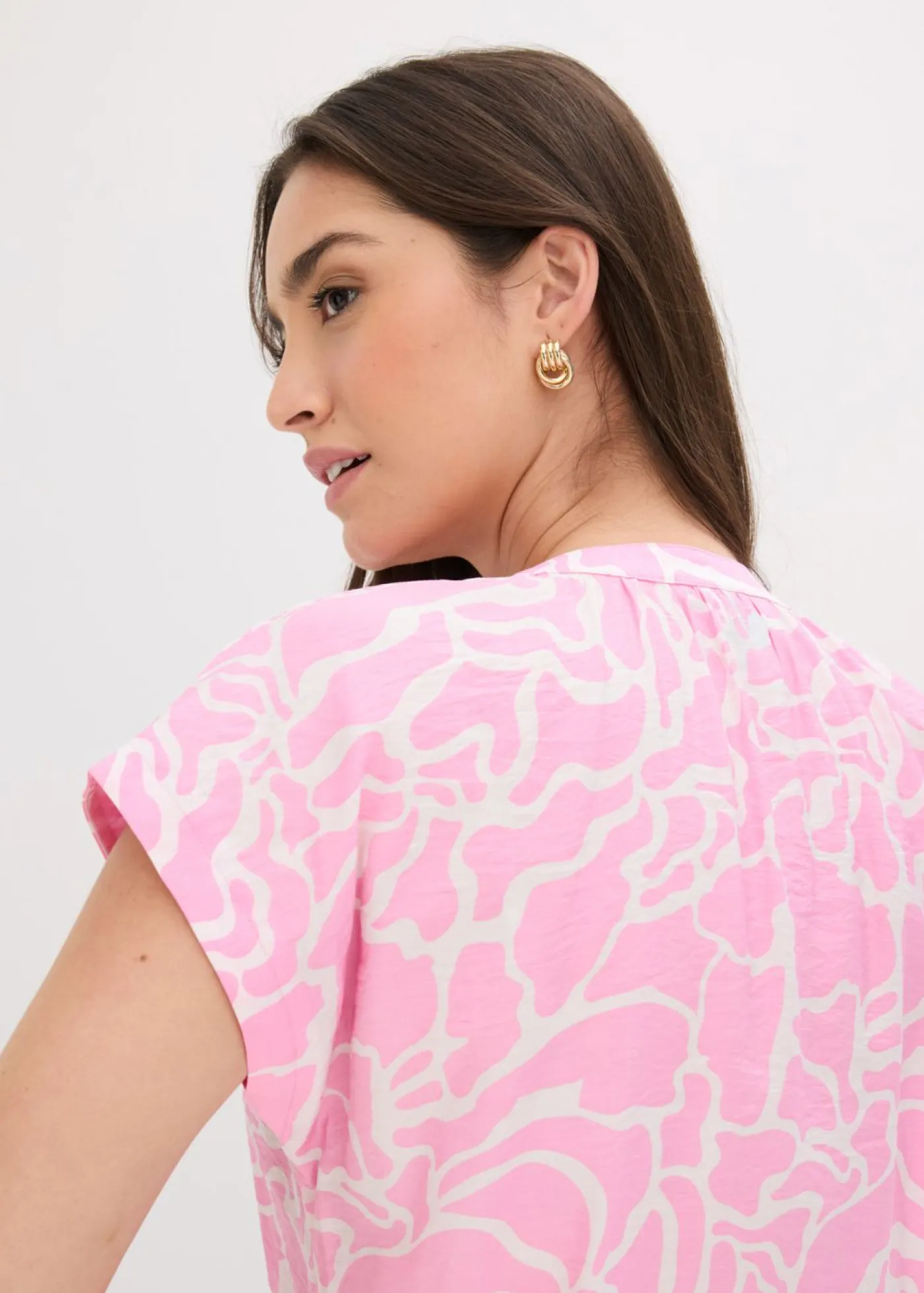 Online Blusa de túnica estampada Mujer Camisas Y Blusas|Novedades