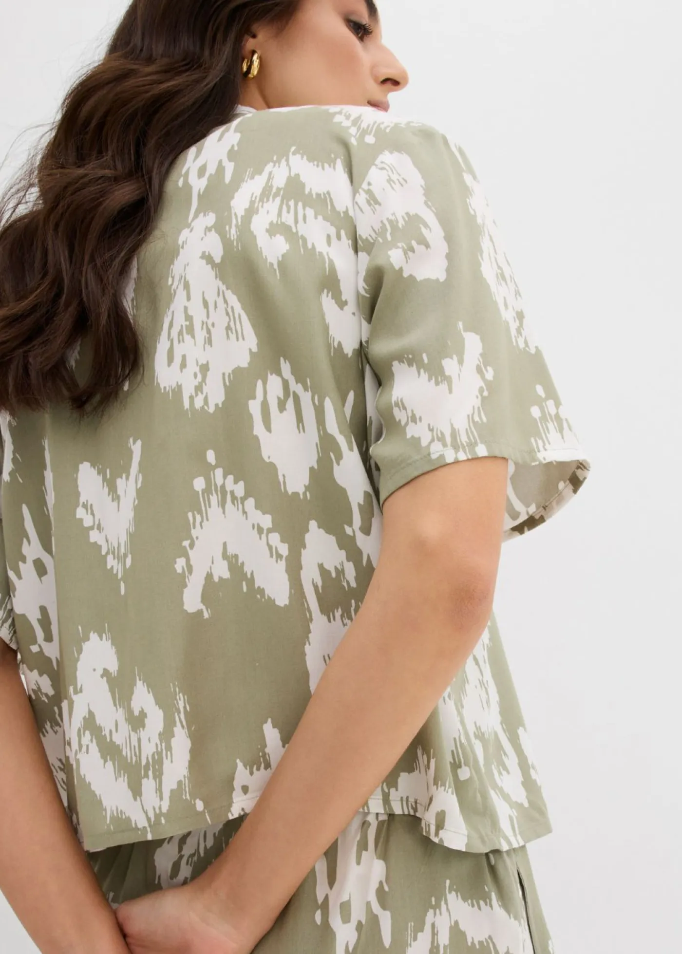 Best Blusa de viscosa con estampado étnico Mujer Camisas Y Blusas