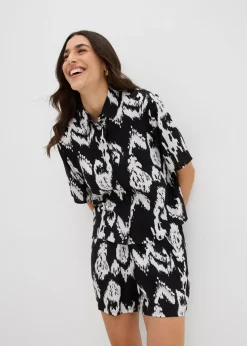 Online Blusa de viscosa con estampado étnico Mujer Camisas Y Blusas