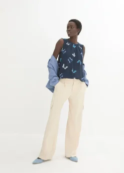 Clearance Blusa de viscosa fluida Mujer Camisas Y Blusas|Camisetas