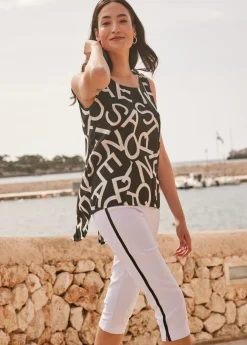 Online Blusa de viscosa fluida Mujer Camisas Y Blusas|Camisetas