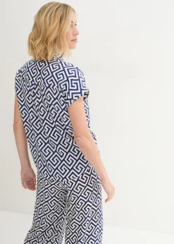 New Blusa de viscosa fluida Mujer Camisas Y Blusas