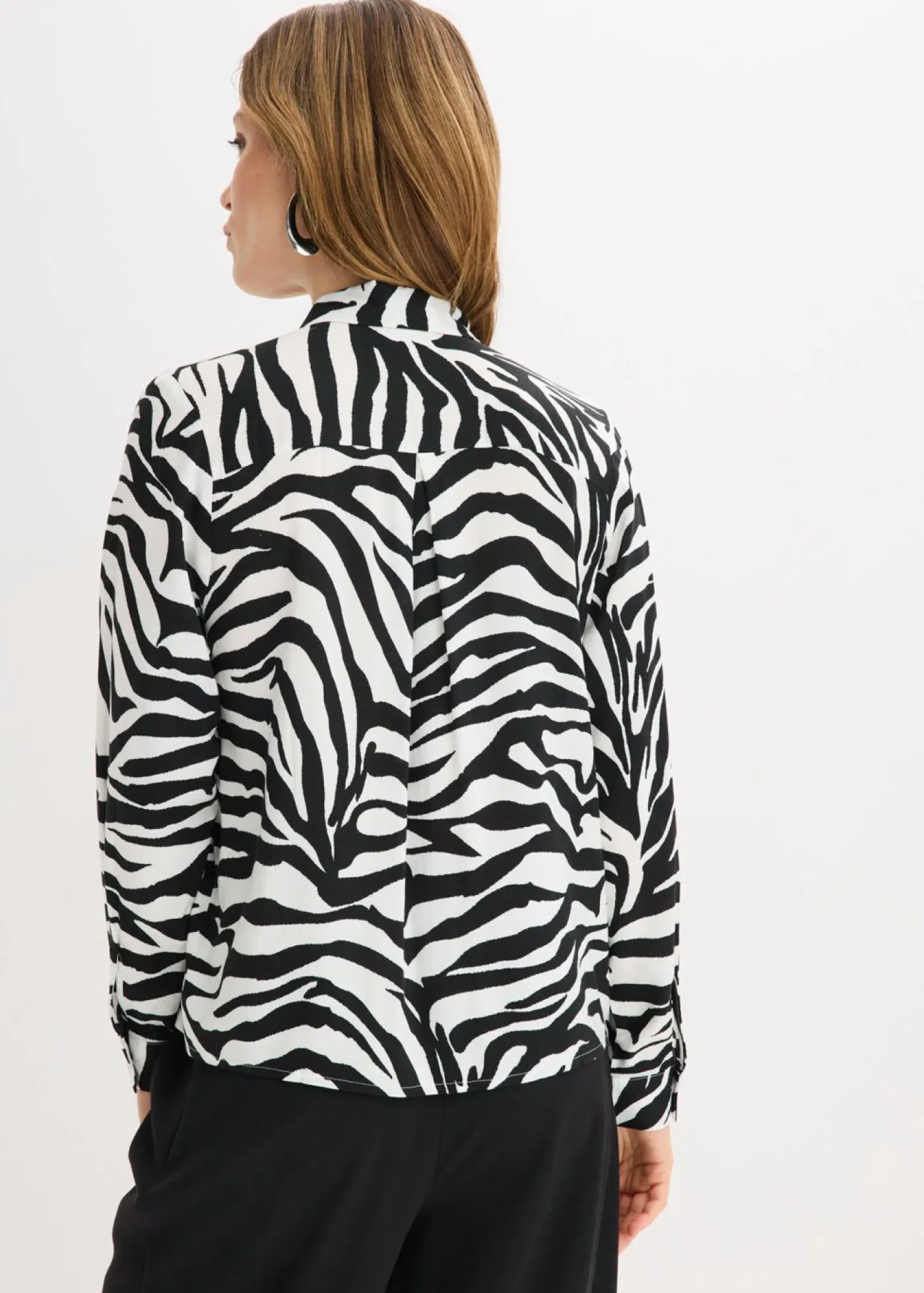 Outlet Blusa de viscosa fluida Mujer Camisas Y Blusas