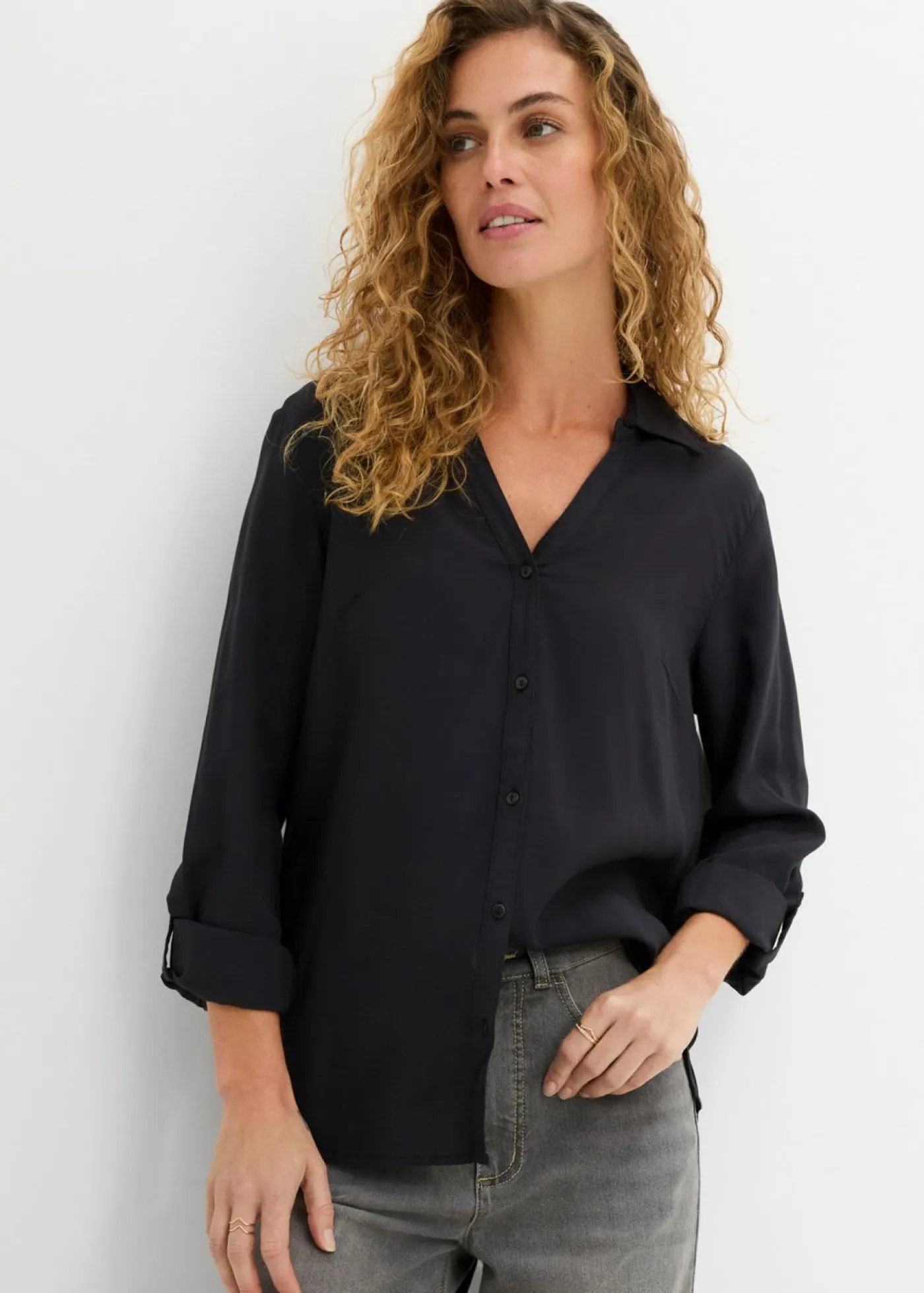 Discount Blusa de viscosa fluida Mujer Camisas Y Blusas
