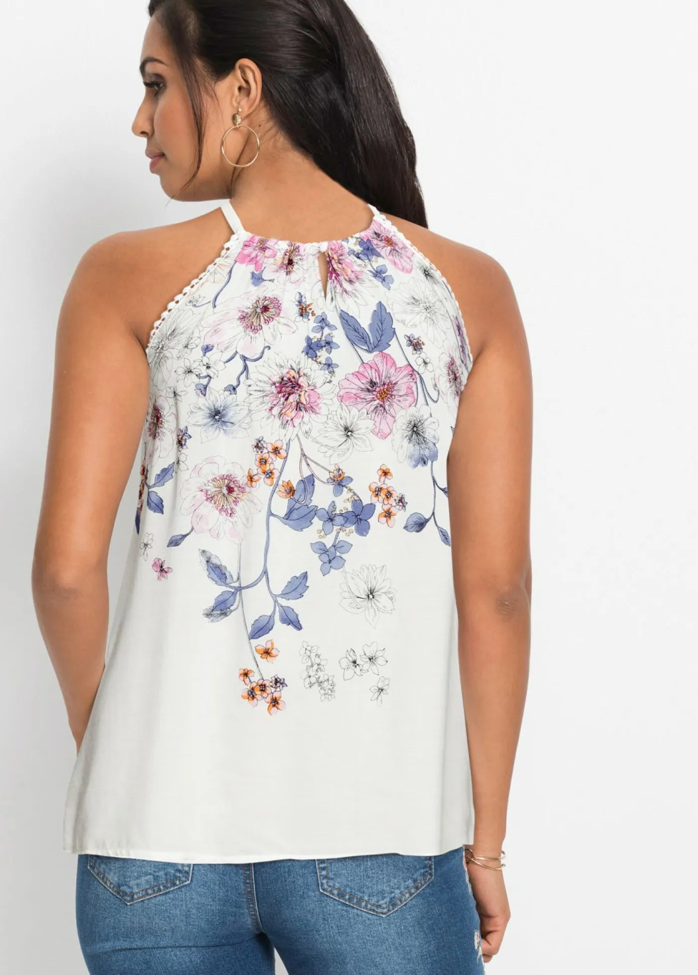 Online Blusa de viscosa fluida Mujer Camisas Y Blusas|Camisetas