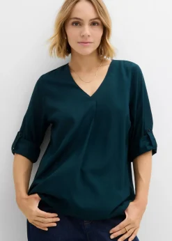 Hot Blusa de viscosa fluida Mujer Camisas Y Blusas