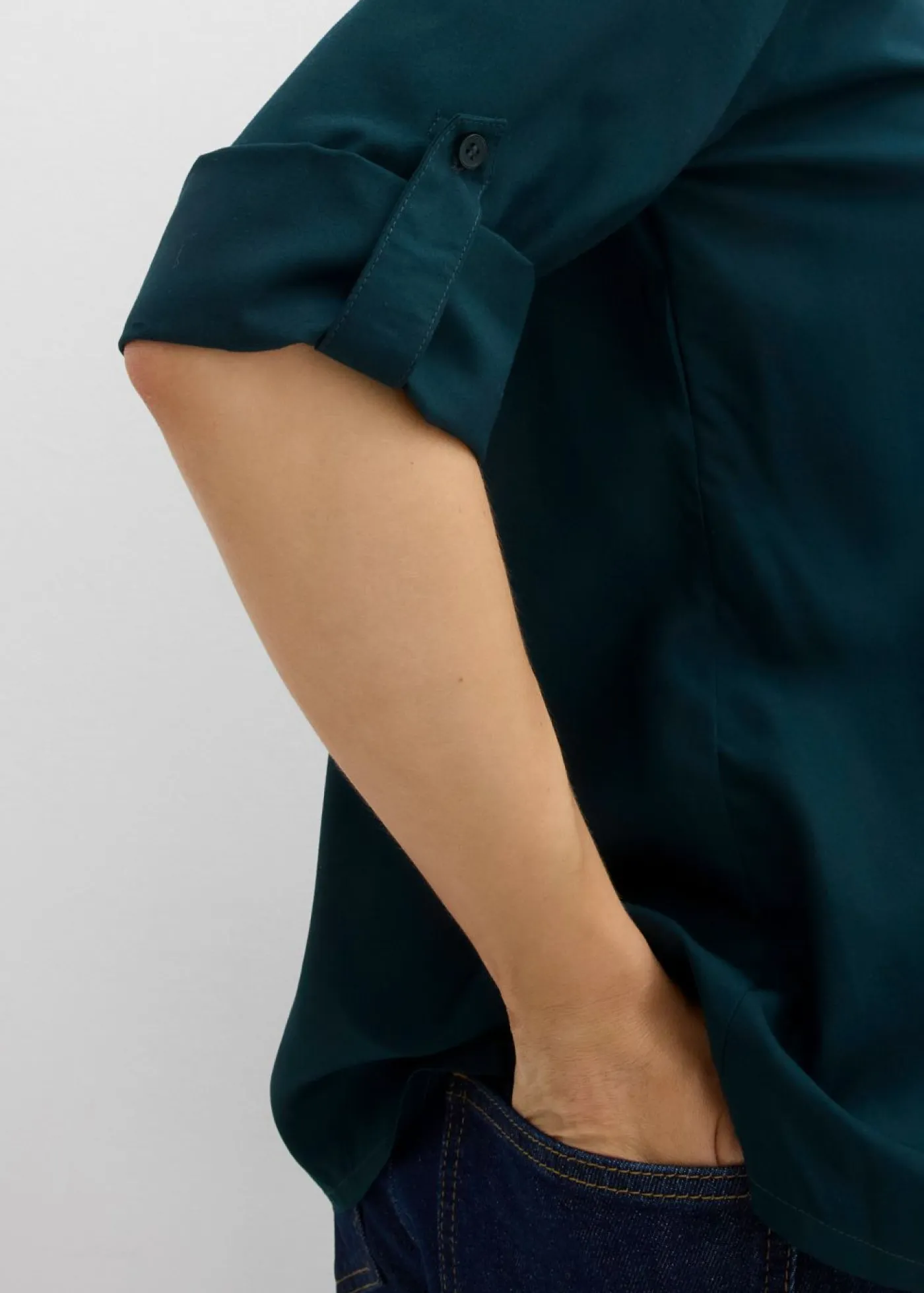 Hot Blusa de viscosa fluida Mujer Camisas Y Blusas