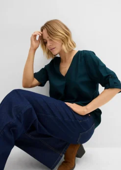 Hot Blusa de viscosa fluida Mujer Camisas Y Blusas