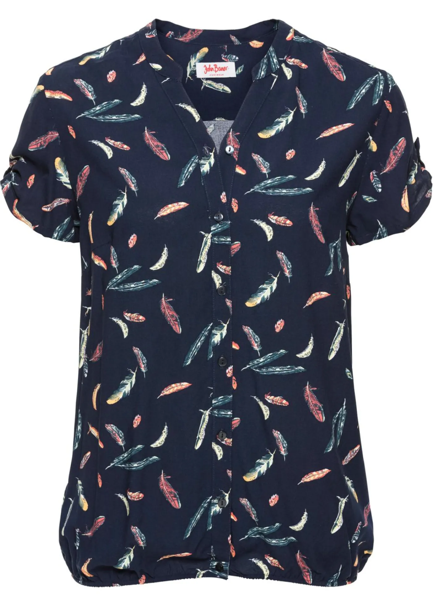 Sale Blusa de viscosa fluida con manga corta Mujer Camisas Y Blusas
