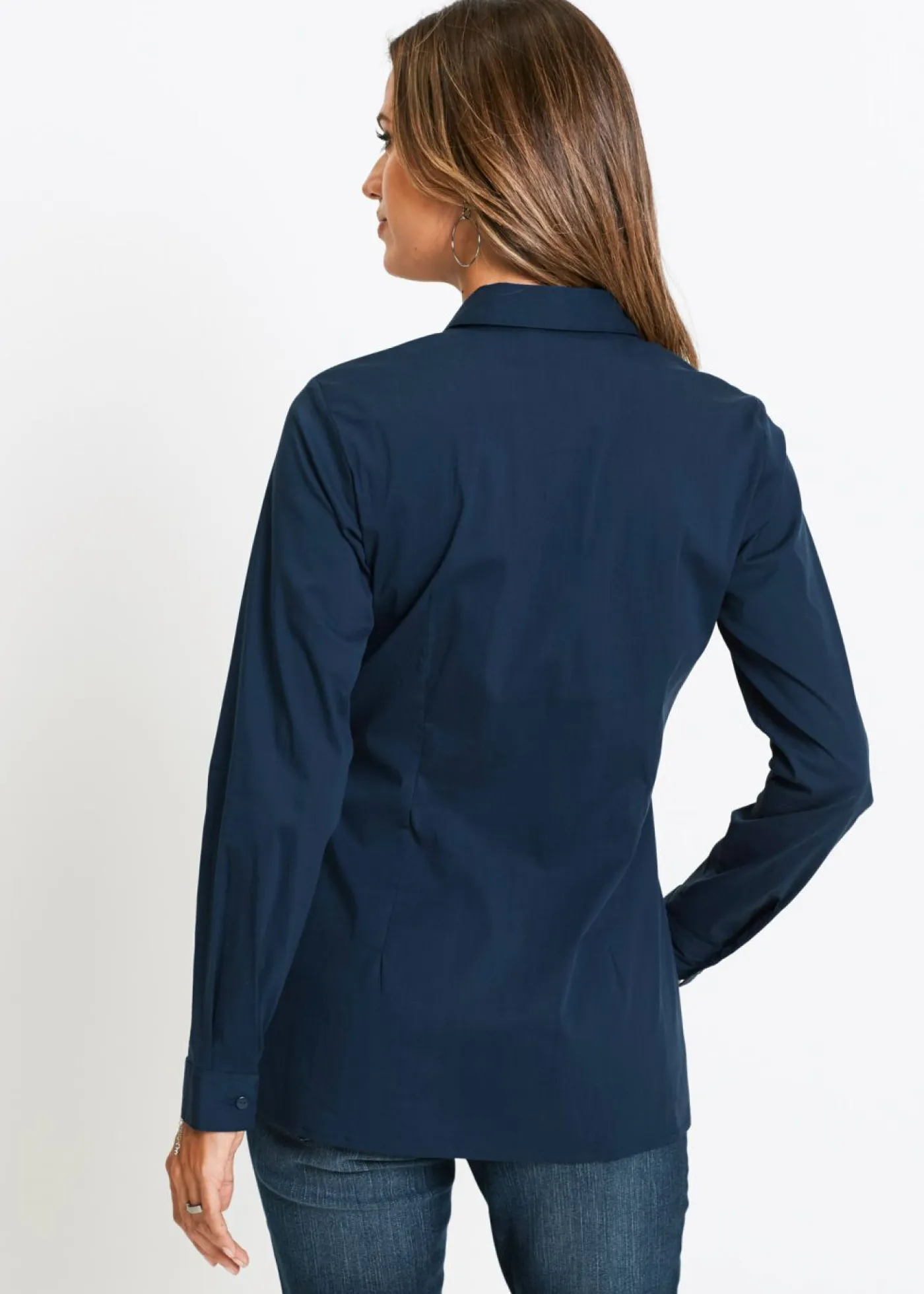 Sale Blusa elástica larga Mujer Camisas Y Blusas