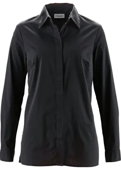 Online Blusa elástica larga Mujer Camisas Y Blusas