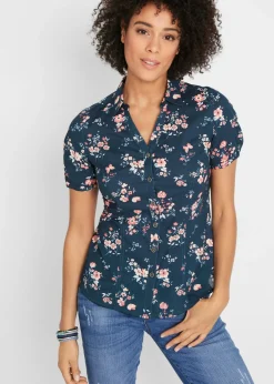 Clearance Blusa estampada de manga corta Mujer Camisas Y Blusas