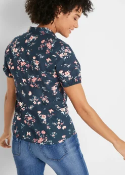 Clearance Blusa estampada de manga corta Mujer Camisas Y Blusas